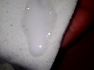 I cum on stepsister's white ankle socks
