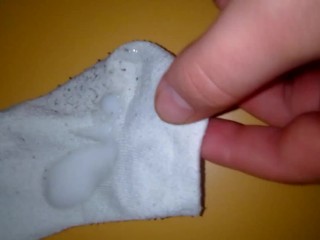 I cum on stepsister's white ankle socks