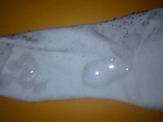 I cum on stepsister's white ankle socks