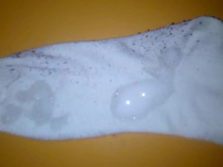I cum on stepsister's white ankle socks