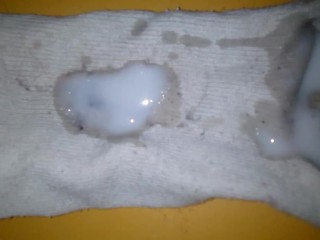 I cum on stepsister's white adidas  socks