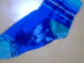 I cum on stepsister's ankle socks