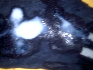 I cum on stepsister's adidas socks