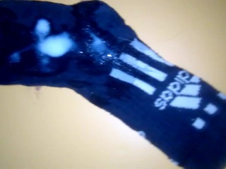 I cum on stepsister's adidas socks