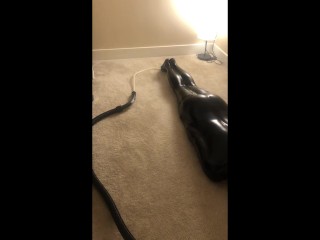 VacMe guy latex vacbag bondage solo play