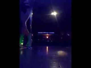 Dancing at the strip club