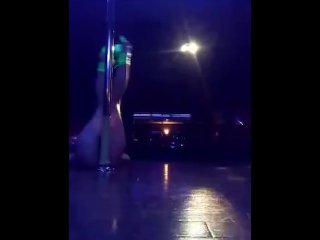 Dancing at the strip club