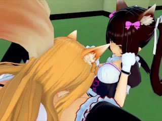 NEKOPARA （FUTA）MAPLE X CHOCOLA (3D HENTAI)