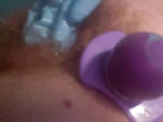 Tiny asshole is stretched with fingers and toys by naughty nurse 