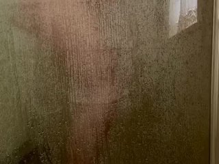 catches steamy shower orgasms, ass and tits pressed against the glass...