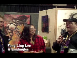 Fang Ling Lee with Jiggy Jaguar Exxxotica Expo 2018 Denver co