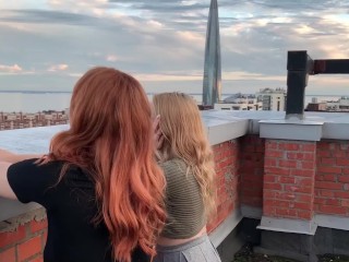 So lucky nobody saw us doing THIS on a roof