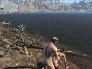 Fucked a girl with combat make-up on the river bank | Fallout, Porno Game 3d