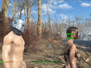 Fucked a girl with combat make-up on the river bank | Fallout, Porno Game 3d