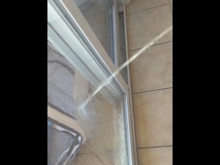 Sliding Glass Door Pee