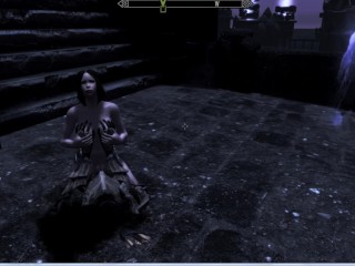 Skyrim Serana. Girl fucked hard by a monster, skeleton | 3d monster porno, PC Game