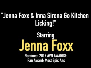 Pussy Lickers Jenna Foxx & Inna Sirina Fuck In The Kitchen!