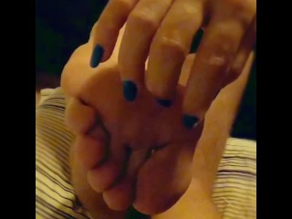 MILF LONG NAILS TICKLING MALE FEET SOLES MUSIC VIDEO