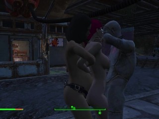 Red-haired Alice. Sex adventure of a beautiful girl in the Fallout 4 world | Porno game