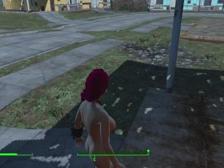 Red-haired Alice. Sex adventure of a beautiful girl in the Fallout 4 world | Porno game