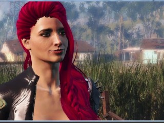 Red-haired Alice. Sex adventure of a beautiful girl in the Fallout 4 world | Porno game