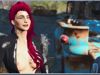 Red-haired Alice. Sex adventure of a beautiful girl in the Fallout 4 world | Porno game