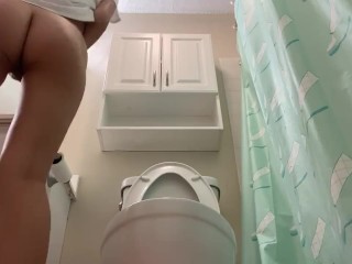 (Home Alone) Angy Baby Pisses Over Toilet