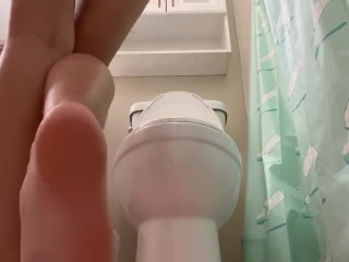 (Home Alone) Angy Baby Pisses Over Toilet