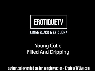 Erotique Entertainment - Cutie AIMEE BLACK porn legend ERIC JOHN make love intensely ErotiqueTVLive