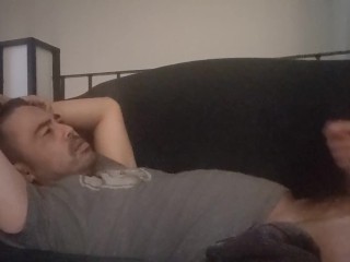 Button Makes My Cock Shiny and Wet As She Pulls the Cum from Me (With Amazon and Nursing)