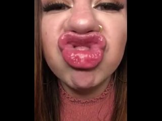 Full Face Lip Sniffing