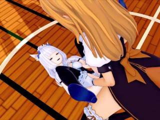 FUTA NEKOPARA MAPLE X CHOCOLA AND VANILLA (3D HENTAI)