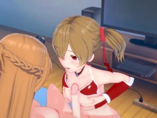 [Sword Art Online] Futa Asuna x Silica(3d hentai)