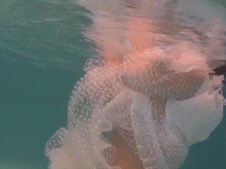 Outdoor swimming pool teen Natalia Kupalka