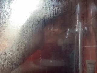 Fucks his Latina Japanese roommate at the shower - window open so neighbors can see