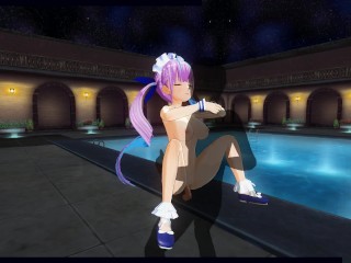 3D HENTAI Minato Aqua Pool Fuck and Cum