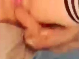 Horny MILF vibes clit and fucks a massive dildo until she squirts 