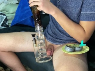 Stepbro Milking His Hard Cock