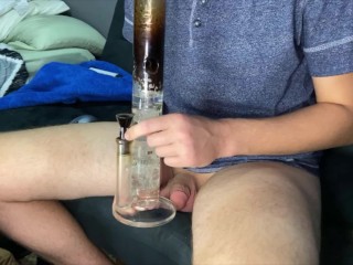 Stepbro Milking His Hard Cock