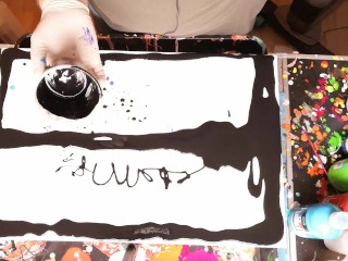 Bunter Sex und Acryl pouring