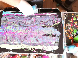 Bunter Sex und Acryl pouring
