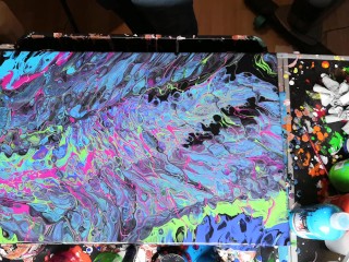 Bunter Sex und Acryl pouring