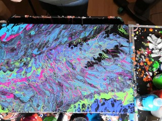 Bunter Sex und Acryl pouring