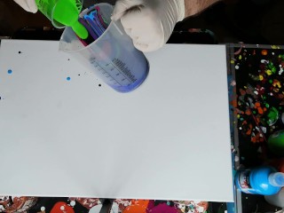 Bunter Sex und Acryl pouring
