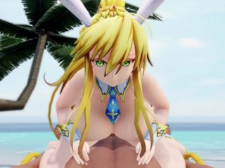 Bunny Artoria Rides You at the Beach