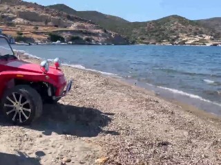 HOT BABE GETS NASTY ON VACATION IN GREECE - public squirt | JuicyTrips