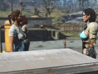 Beautiful prostitutes perfectly please guys and girls in Fallout game | PC Game