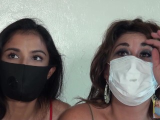 Eyelashes Fluttering and Smoking Through Our Masks During Covid