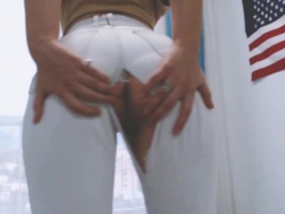 My classmate's jeans burst before my eyes.