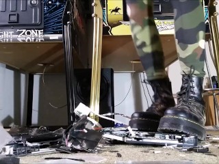 Computer Crushing with Doc Martens Jadon Boots ( View 1) (Trailer)